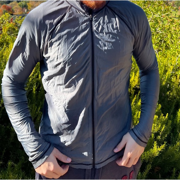 SPEEDO MEN POWERFLEX ECO DIVER JACKET WIND BREAKER WARM UP ZIP COVER ZIPPER JOCK - Picture 16 of 16